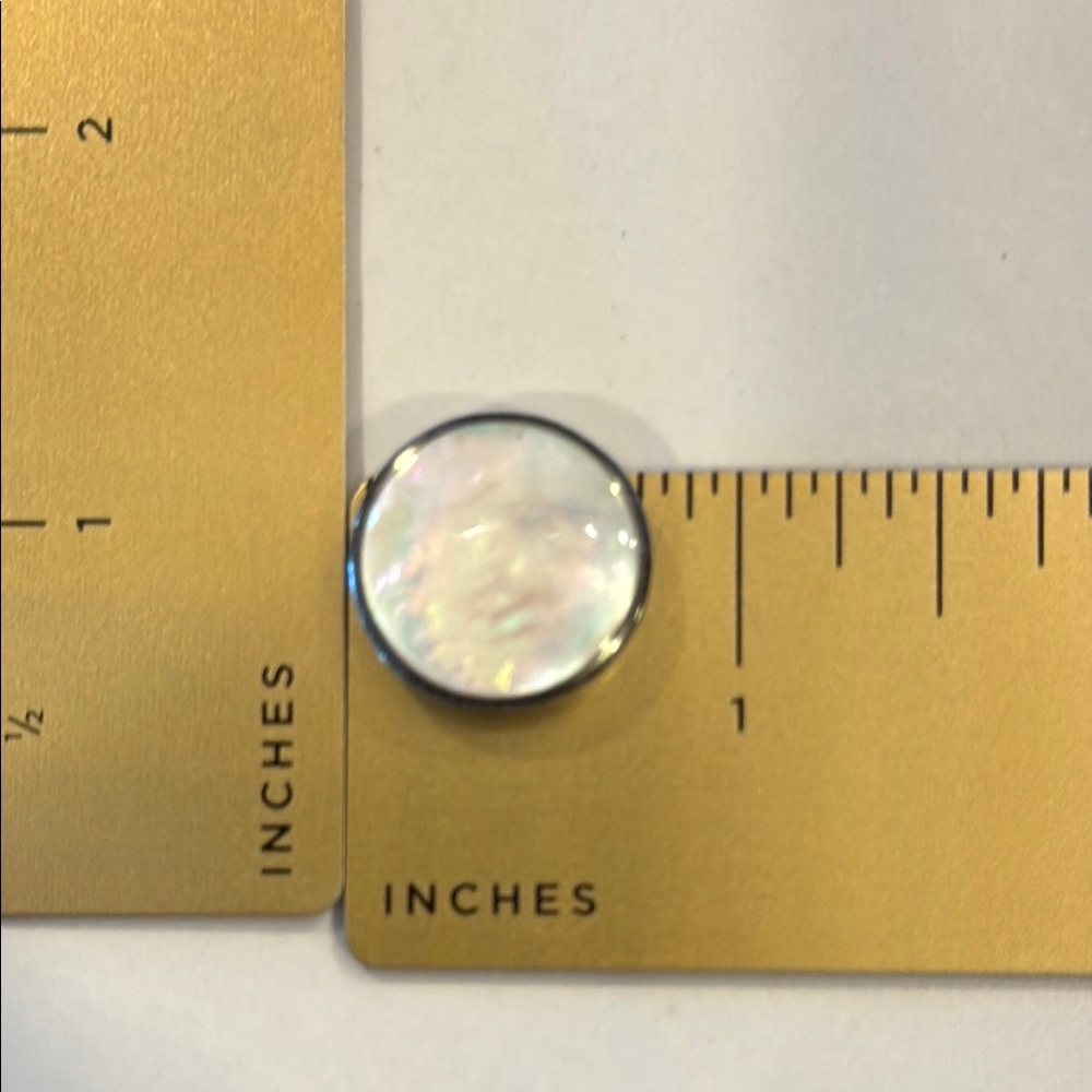 Sterling  Silver and mother if pearl slip de for necklace chain.